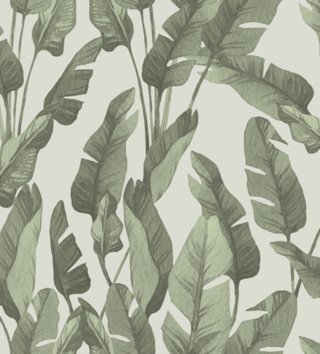 Tapety /  Vinylová tapeta Safari Listy W17 - tmavo zelené 