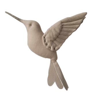 Závesné dekorácie /  Závesná dekorácia kolibrík - béžový 