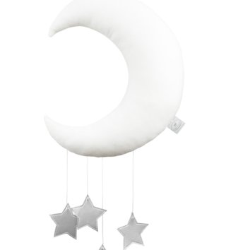 Baldachýny + doplnky /  Závesná dekorácia mesiačik Shiny - White 