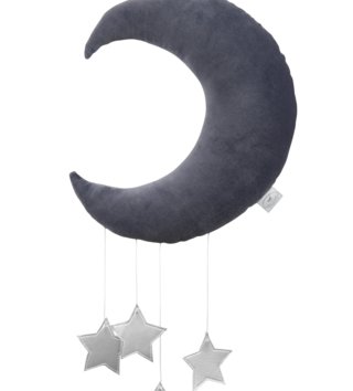 Baldachýny + doplnky /  Závesná dekorácia mesiačik Shiny - Graphit 