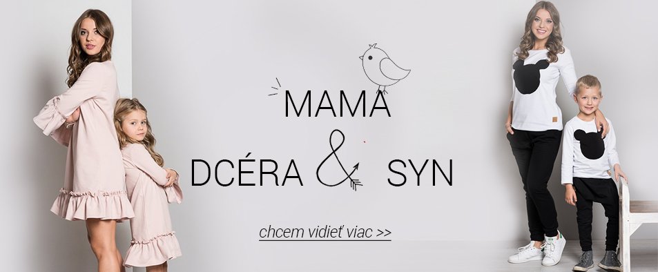 banner Sety oblečenie mama a dcéra, mama a syn